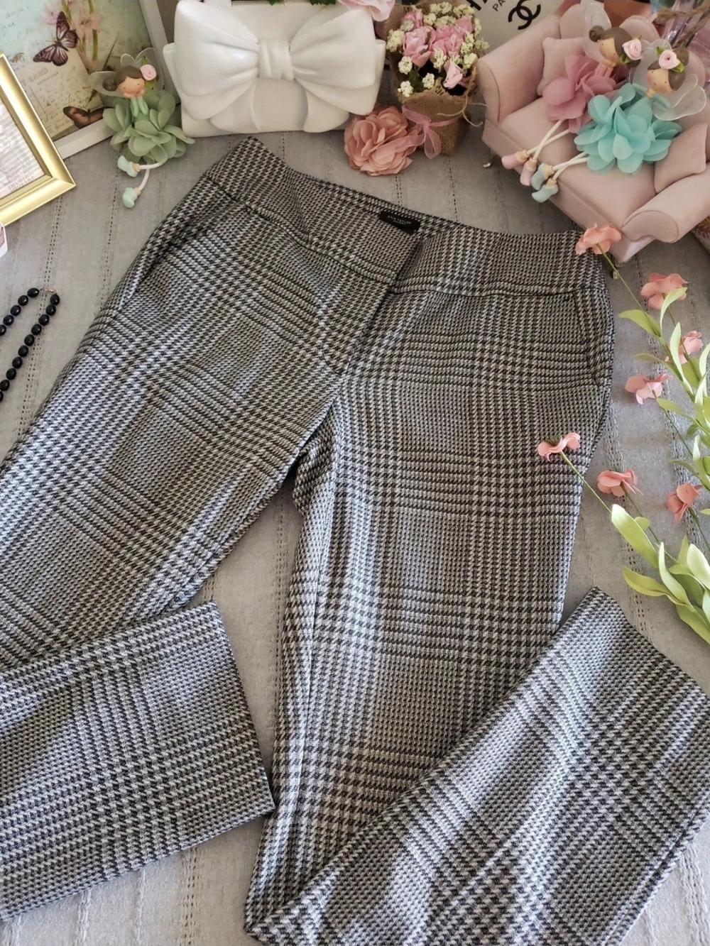 Ann Taylor Plaid Straight-leg Pants